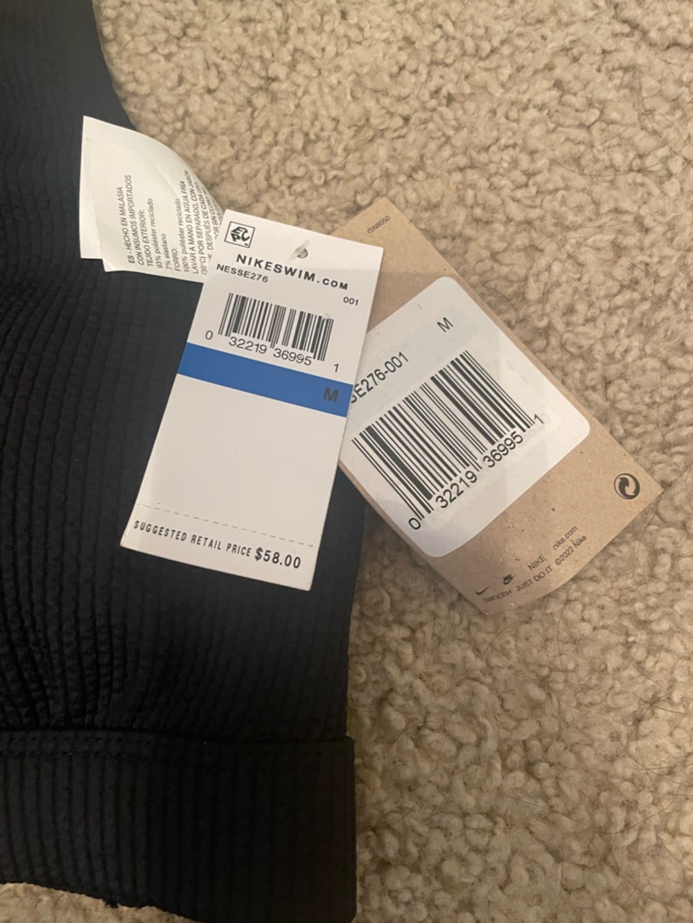 Nike Black Ribbed Bikini Set - Picture 2 of 5